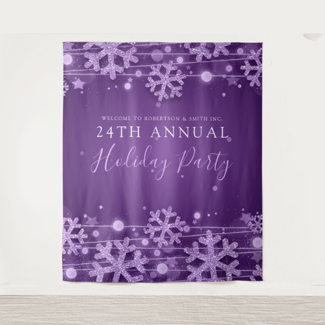 Purple Backdrop Corporate Elegant Winter Glam (Front)