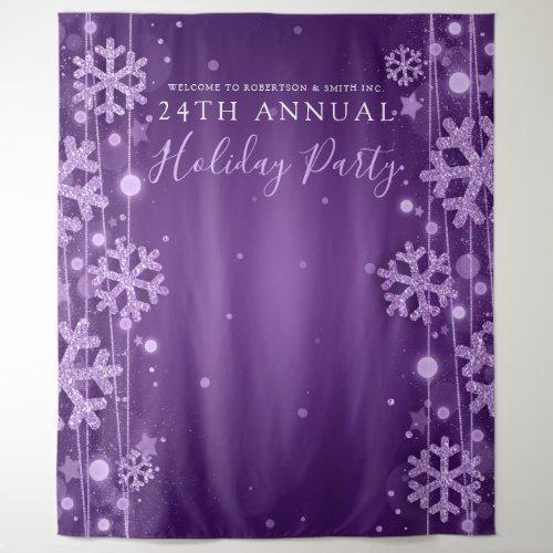 Purple Backdrop Corporate Holiday Party Winter