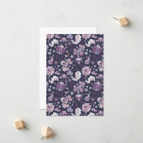 Purple Background Big Floral Seamless Pattern Announcement