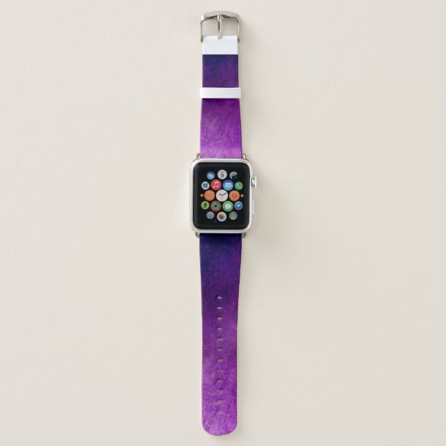 Purple background grunge texture apple watch band (Front)