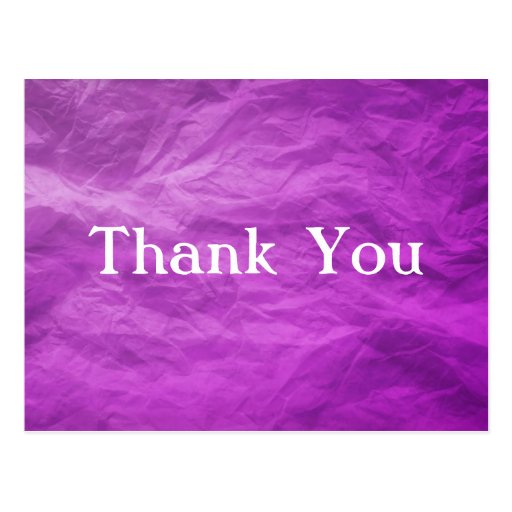 purple Background Thank You Post Cards | Zazzle