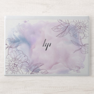 Purple Background With Flowers HP EliteBook 840 G5 Laptop Skin