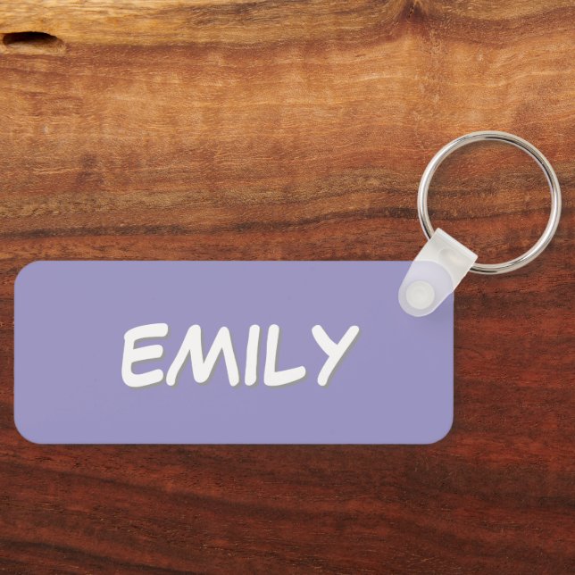 Purple Backpack Tag Keychain (Front)
