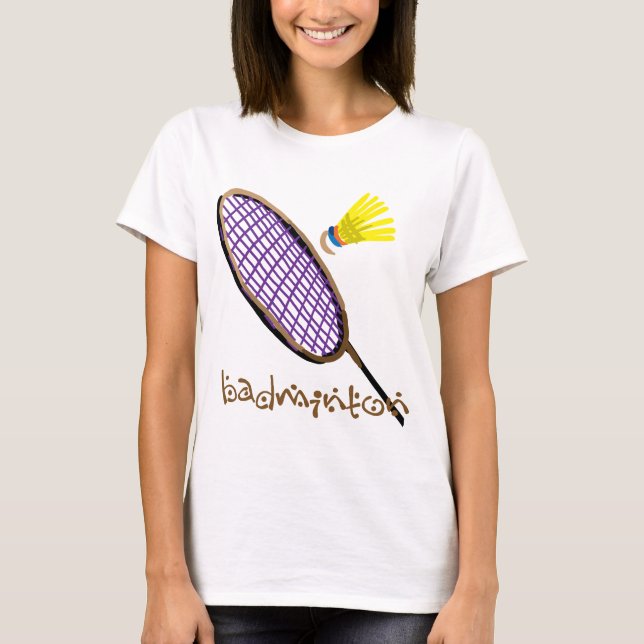 Purple badminton racket T-Shirt (Front)