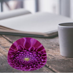 Purple Ball Dahlia Floral Paperweight