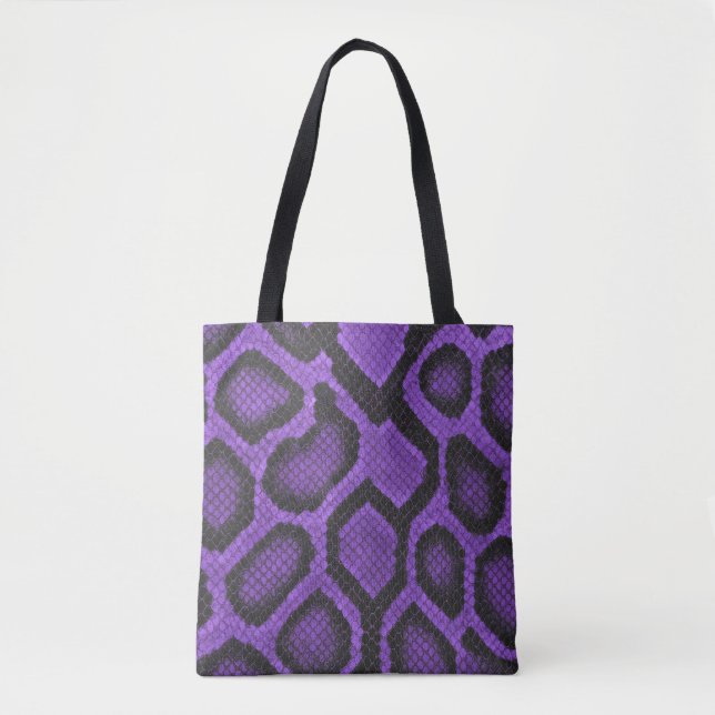 Purple Ball Python Tote Bag Style 2 (Front)