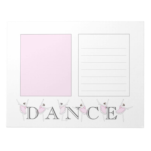 Purple Ballerina Dance Lined Purple Notepad  (Front)