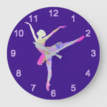 Tot Clock Faceplate Ballerina Design 