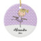 Purple Ballerina Snowflakes Personalized Christmas