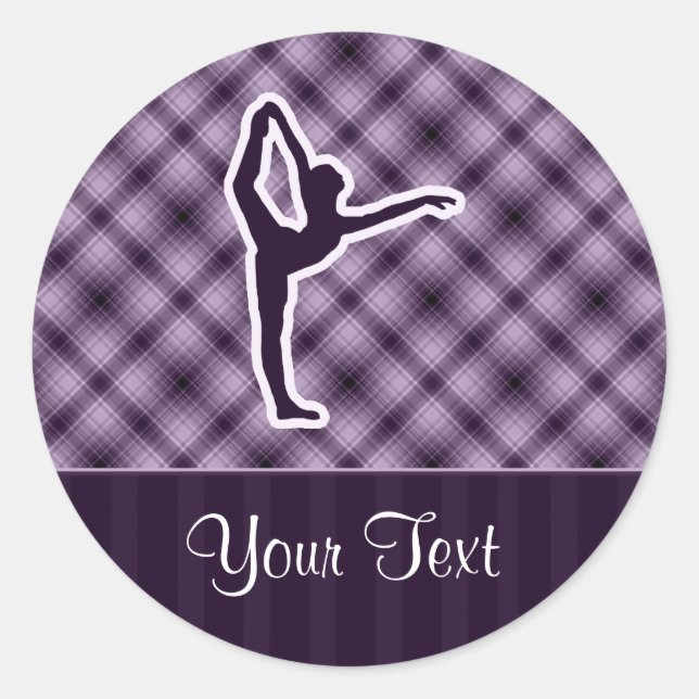 Purple Ballet Classic Round Sticker (Front)