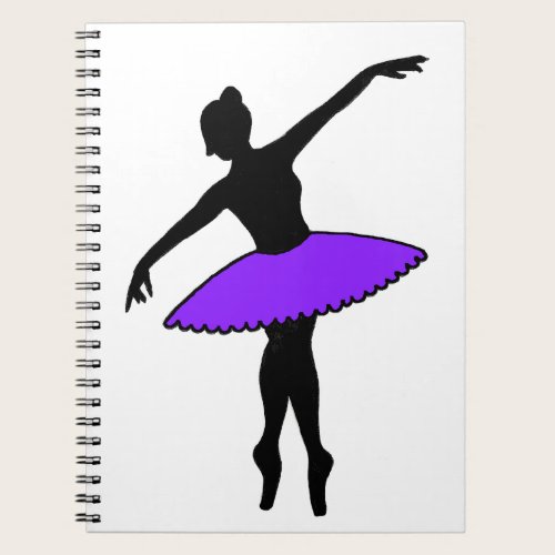 Purple Ballet Dancer Ballerina Dance Teacher Gift Notebook