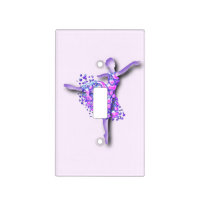 Purple Ballet Dancer Girl Light Switch Cover