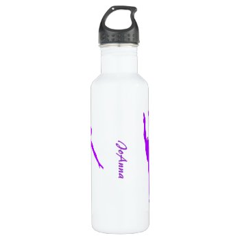 Purple Ballet Dancer Water Bottle by Lilleaf at Zazzle