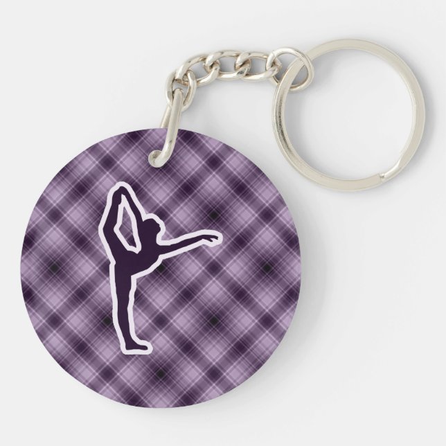 Purple Ballet Keychain (Back)
