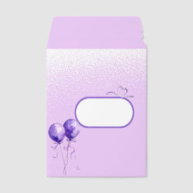 Purple Balloon Celebration Mailer Envelope