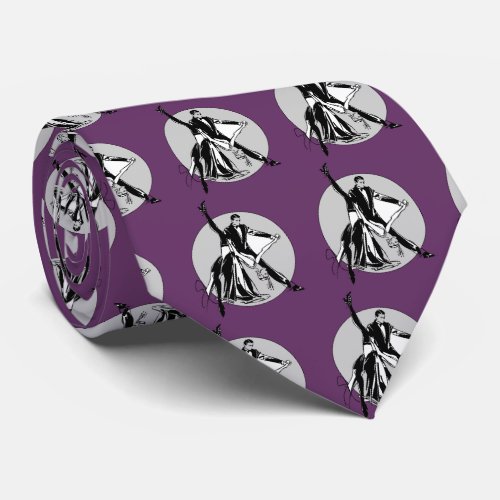 Purple Ballroom Dancing Tie