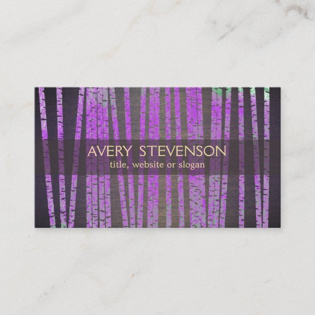 Purple Bamboo Holistic and Natural Health Business Card (Front)