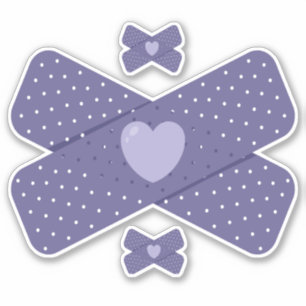 Purple Band Aid Sticker