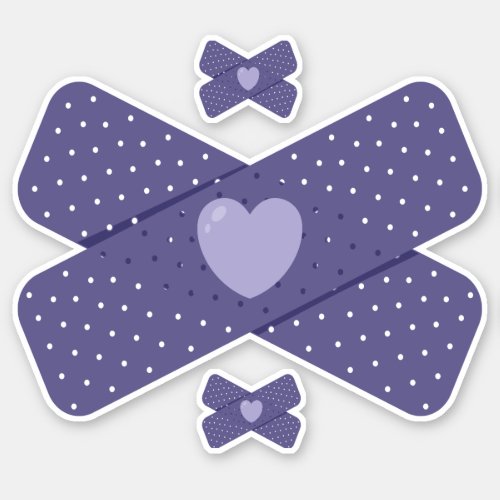 Purple Band Aid Sticker