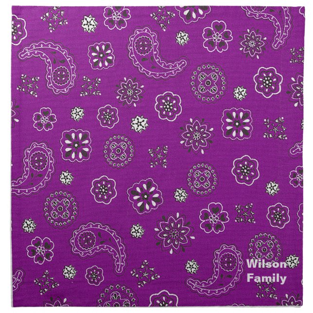 Purple Bandana Napkins (Front)
