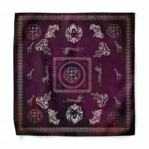 Purple Bandana Wild Animals