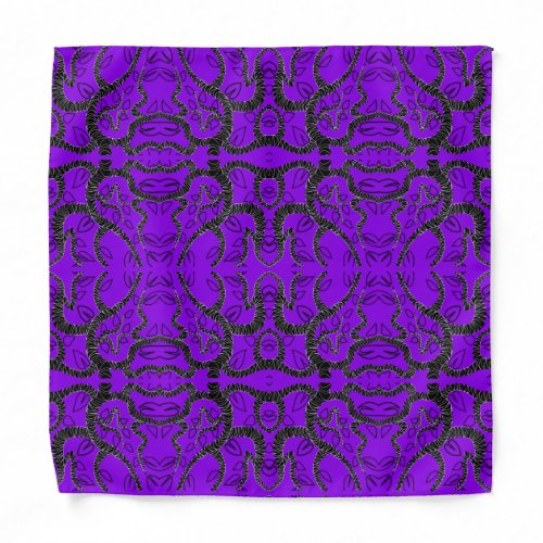 Purple Bandana with Ornaments _ Choose Colors