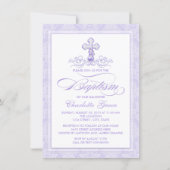 Purple Baptism Invitations | Zazzle