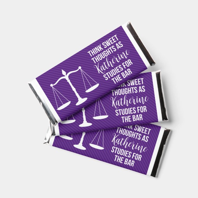 Purple Bar Exam Law School Candy Wrappers (Front)