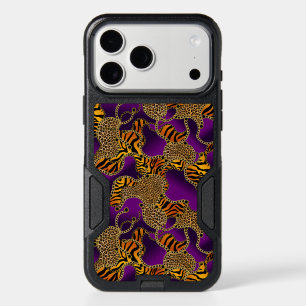 Purple Baroque Glam Animal Print With Chains  iPhone 17 Pro Max Case