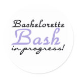 Purple Bash in Progress Tshirts and Gifts Classic Round Sticker