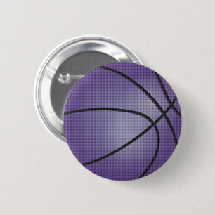 Purple Basketball Button