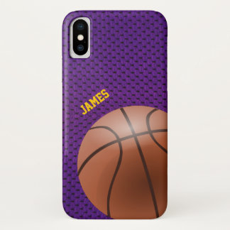 Purple Basketball iPhone X Case
