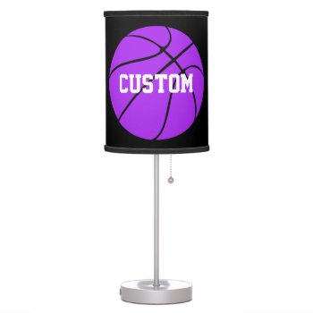 Purple Basketball Custom Table Lamp by SoccerMomsDepot at Zazzle