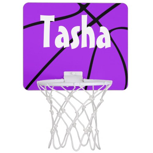 Purple Basketball Mini Basketball Hoop