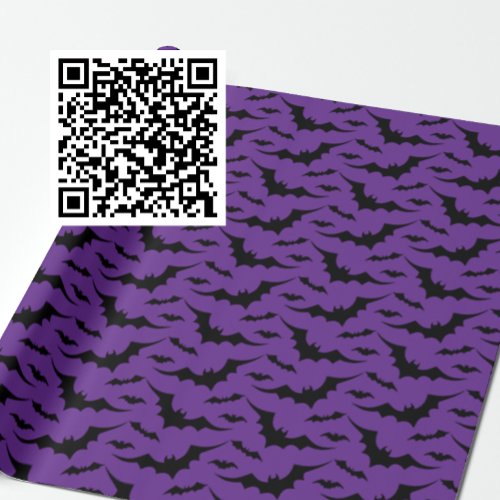 Purple Bat Pattern Wrapping Paper