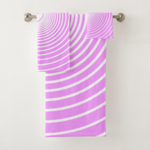 Purple Bath Towel Set with Heart - Choose Colors