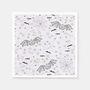 Purple Batty, Stars & Moons Spooky Cute Napkins