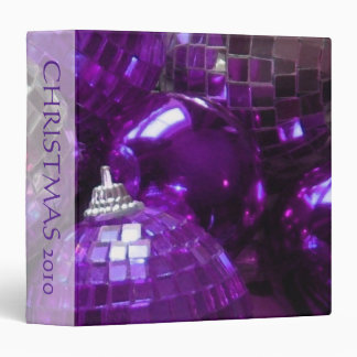 Purple Baubles 'Christmas 2010' binder spine text