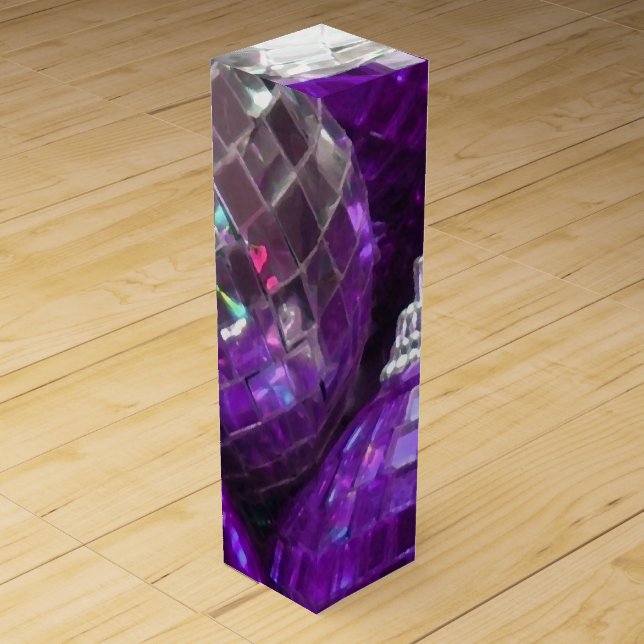 Purple Baubles wine gift box (Front)