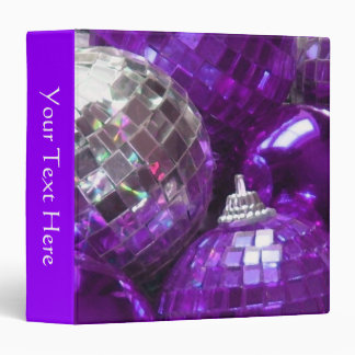 Purple Baubles 'Your Text' binder purple