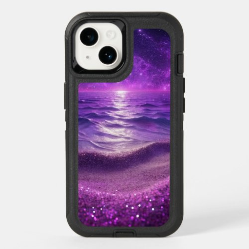 Purple Beach And Glitter Waves Phone Case