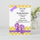 PURPLE Beach Party Invitations (Standing Front)