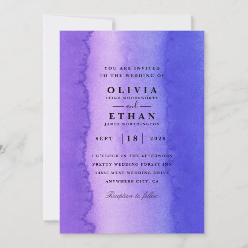 purple beach wedding invitations