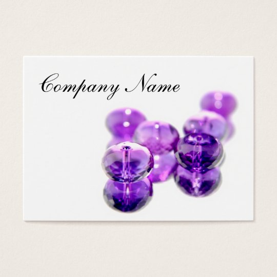 Purple Bead business cards Zazzle