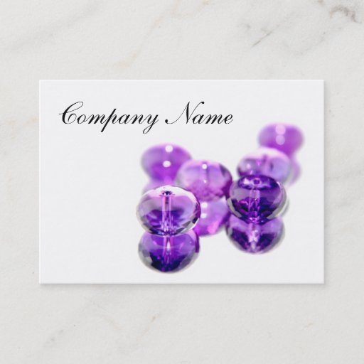 Customizable Purple Bead business cards