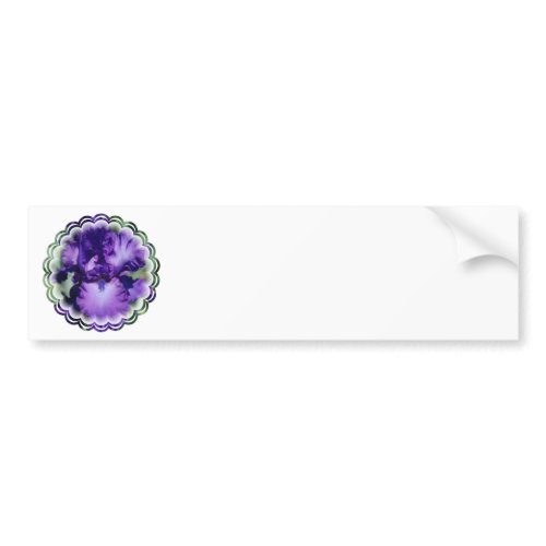 Purple Bearded Iris Bumper Sticker