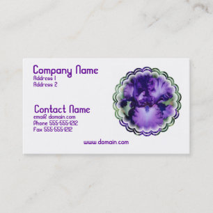 Purple Bearded Iris Business Card
