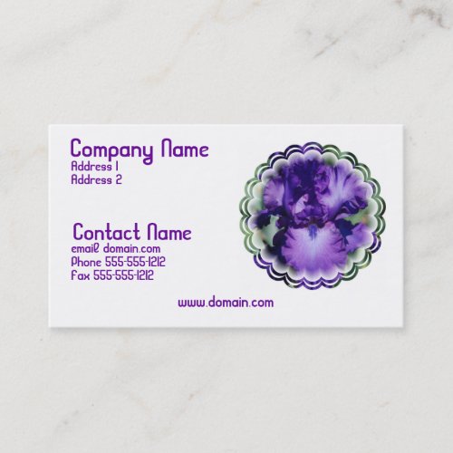 Purple Bearded Iris Business Card