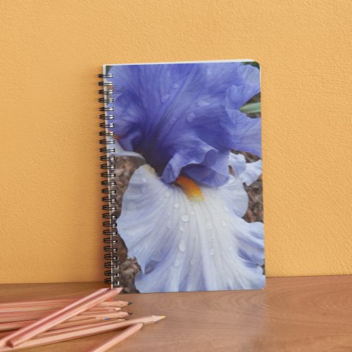 Purple Bearded Iris Floral Notebook