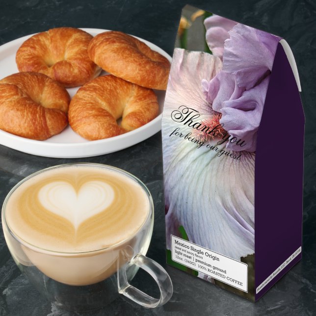 Purple Bearded Iris Floral Thank You Roasted Coffee (Breakfast)
